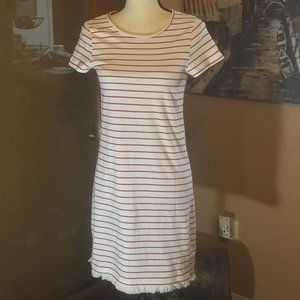 Beachlunchlounge cotton fringe hem dress